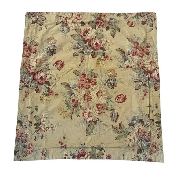 Vintage Pamela Kline Traditions Cotton Floral Pillow Sham USA Large Cottage - Picture 1 of 10